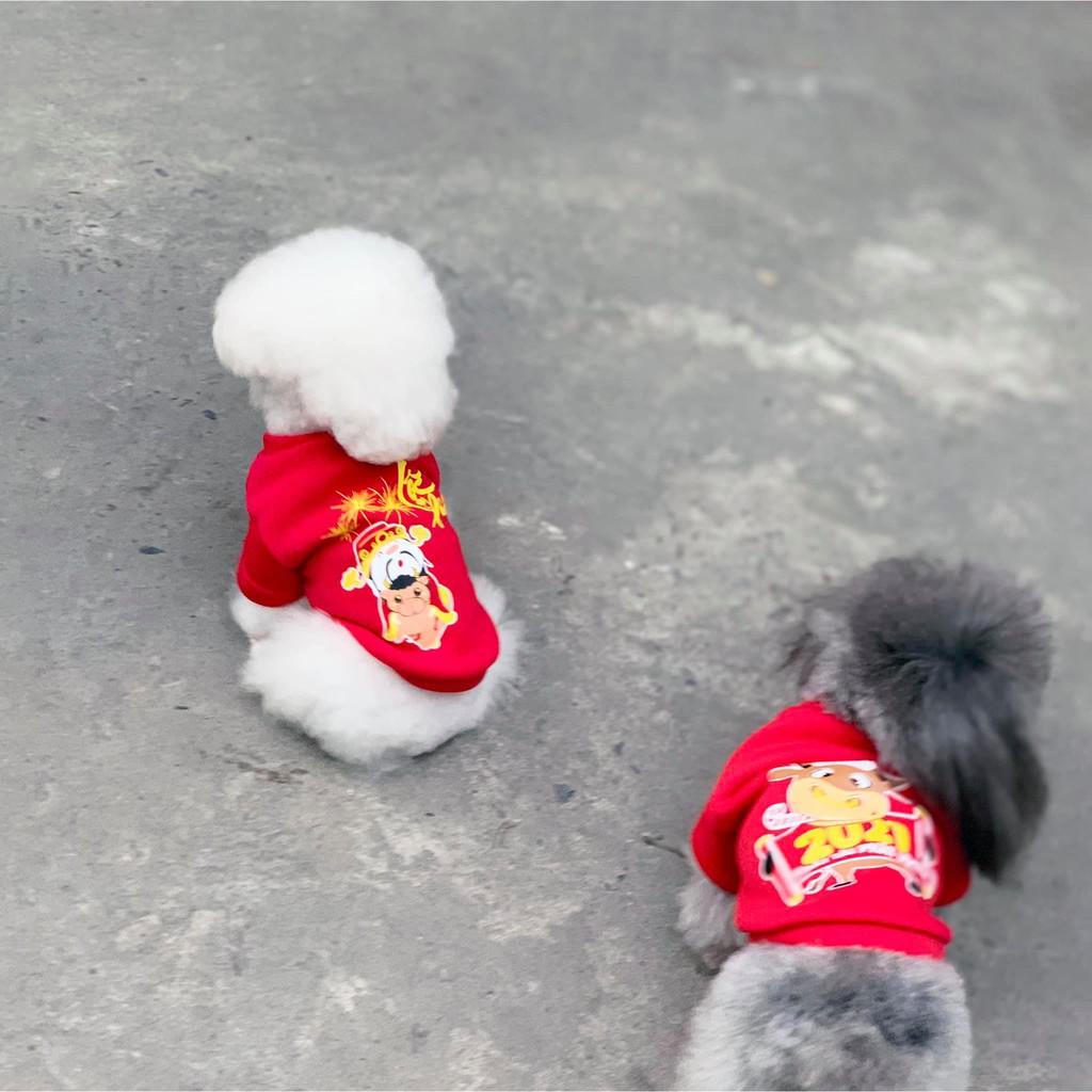 Quần áo Tết xinh xắn cho chó mèo