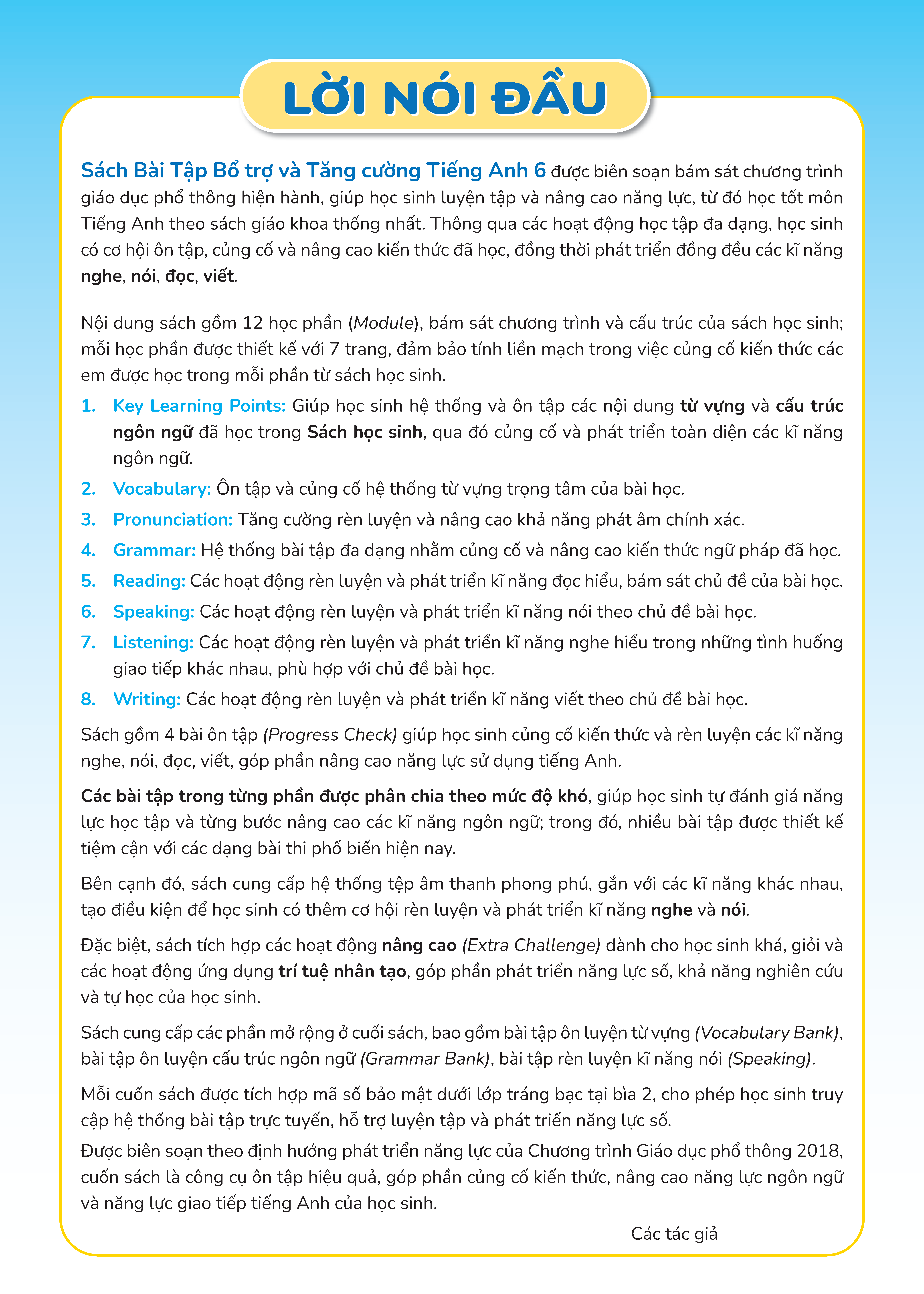 Sách- Dtpbooks - Sách Bài Tập bổ Trợ và Tăng Cường - Tiếng Anh 6