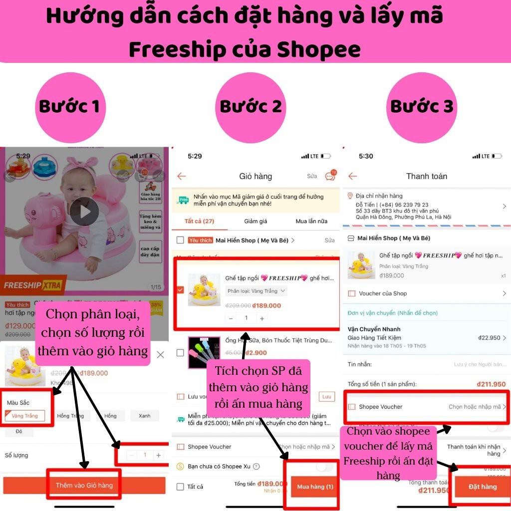 Ghế tập ngồi ghế hơi tập ngồi cho bé hình heo ngộ nghĩnh, đáng yêu chống gù lưng và an toàn cho bé, TOGABO.