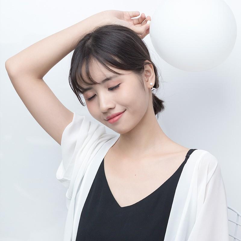 Khuyên tai bạc Ý s925 đuôi cá đính ngọc G0007 - AROCH Jewelry