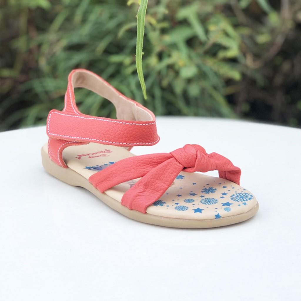 Sandal  da thật siêu dễ thương cho bé gái 21528