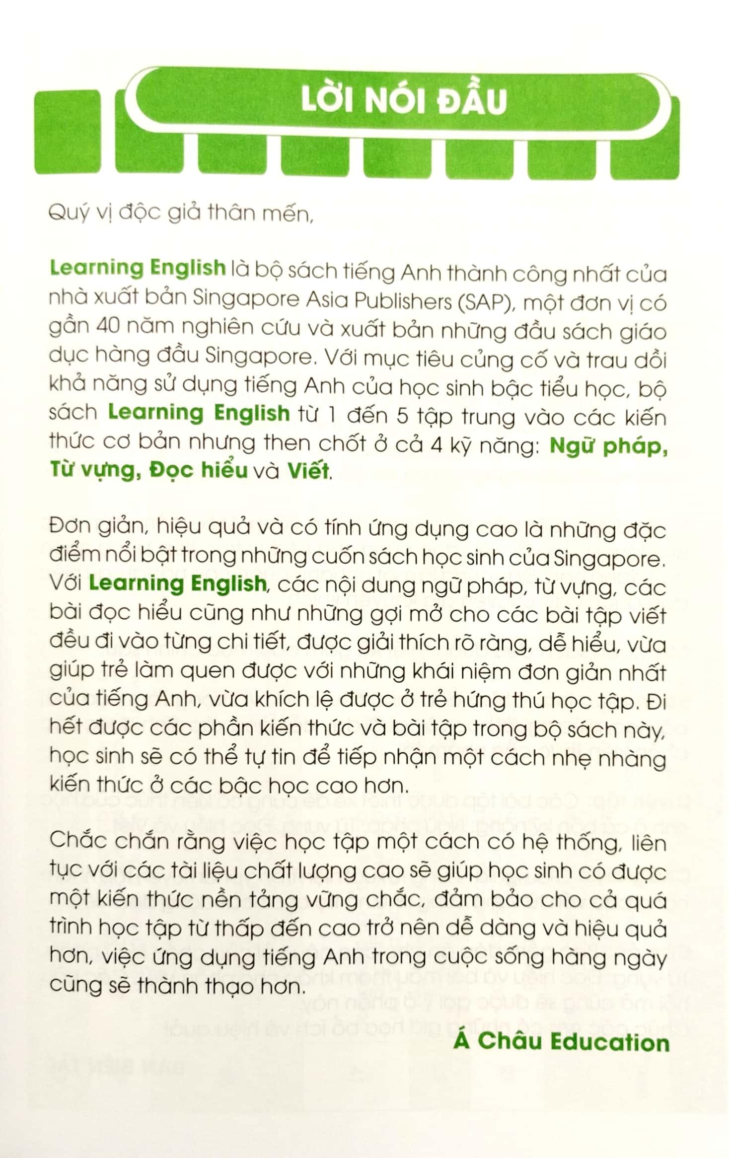 Learning English 5 - Wordbook
