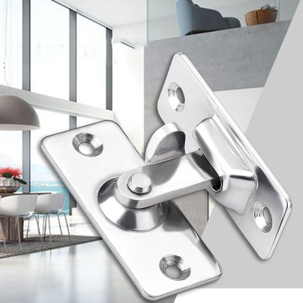 5X 90 Degree Right Angle Door Lock Buckle Door Lock Bolt,Stainless Steel Gate