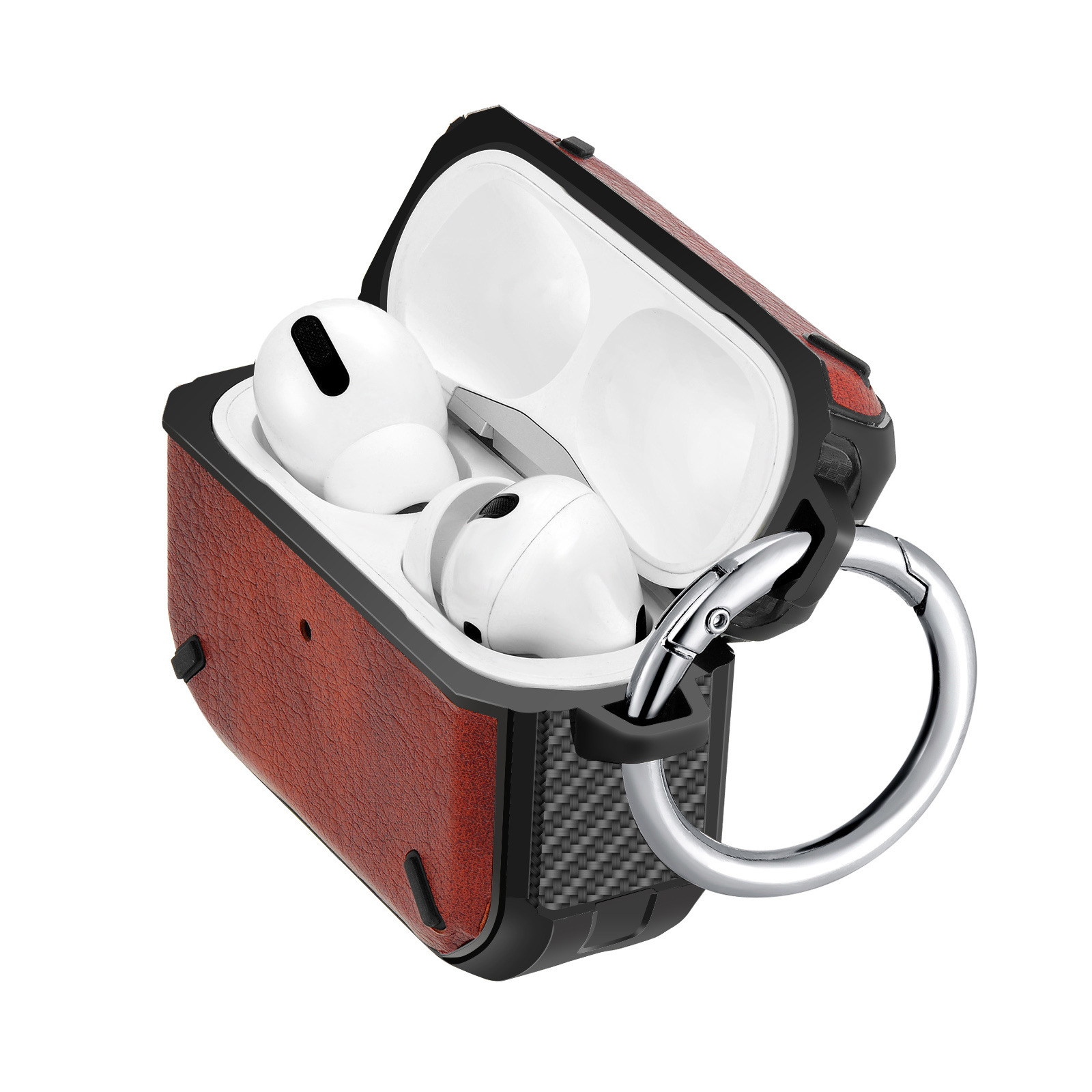 Bao Case Ốp Bảo Vệ Cho Airpods Pro Bằng Da + TPU Mẫu Mới_ Hàng Chính Hãng