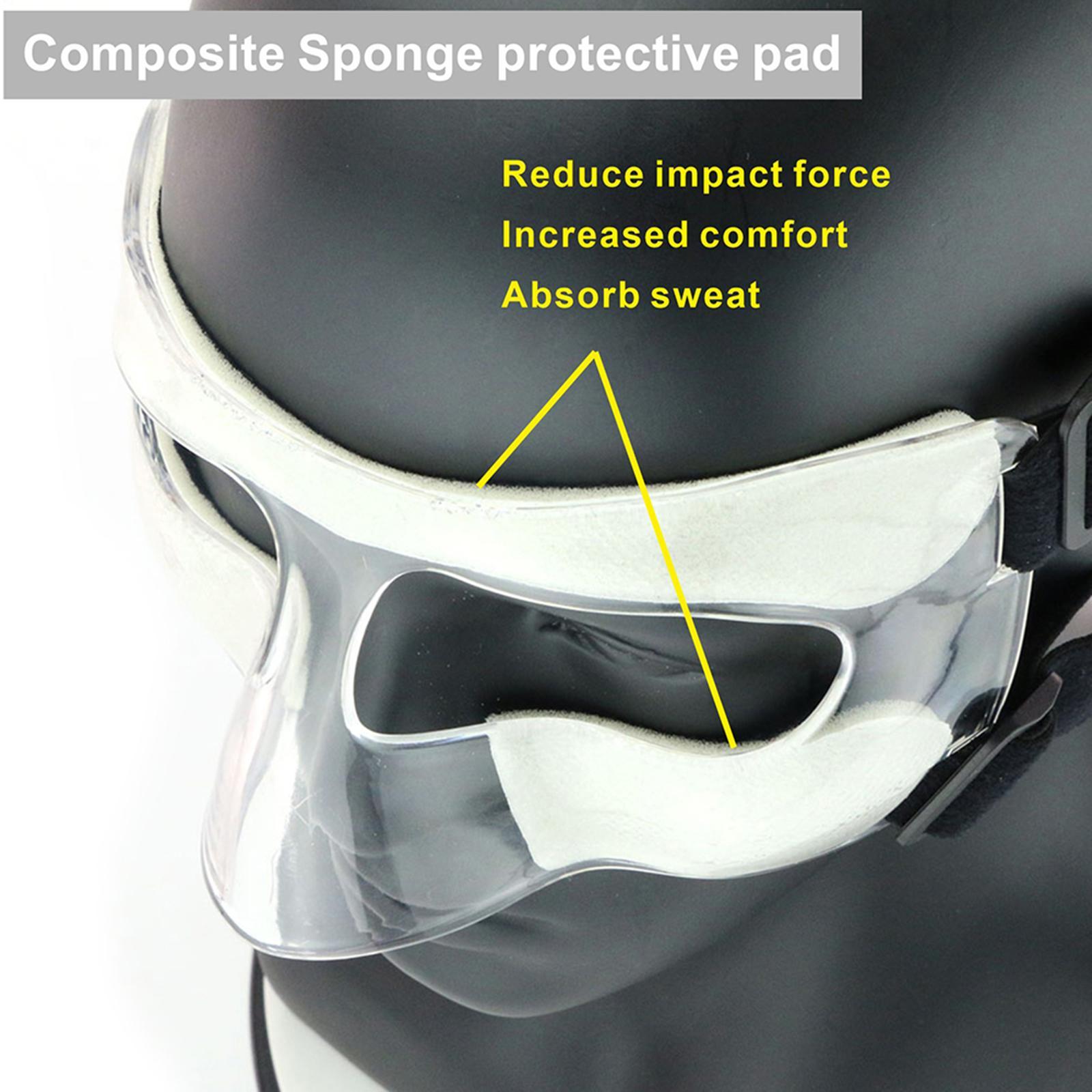 Basketball  Nose Guard , Lightweight Face Guard for Broken Nose, Durable Shatterproof Sport  Protective Face Cover