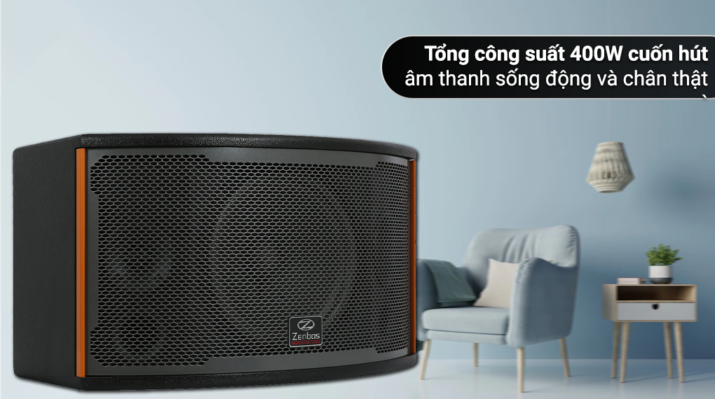 Loa Karaoke gia đình Zenbos XR-680 400W/Loa Bass 25 cm, 3 đường tiếng(Hàng Chính Hãng)