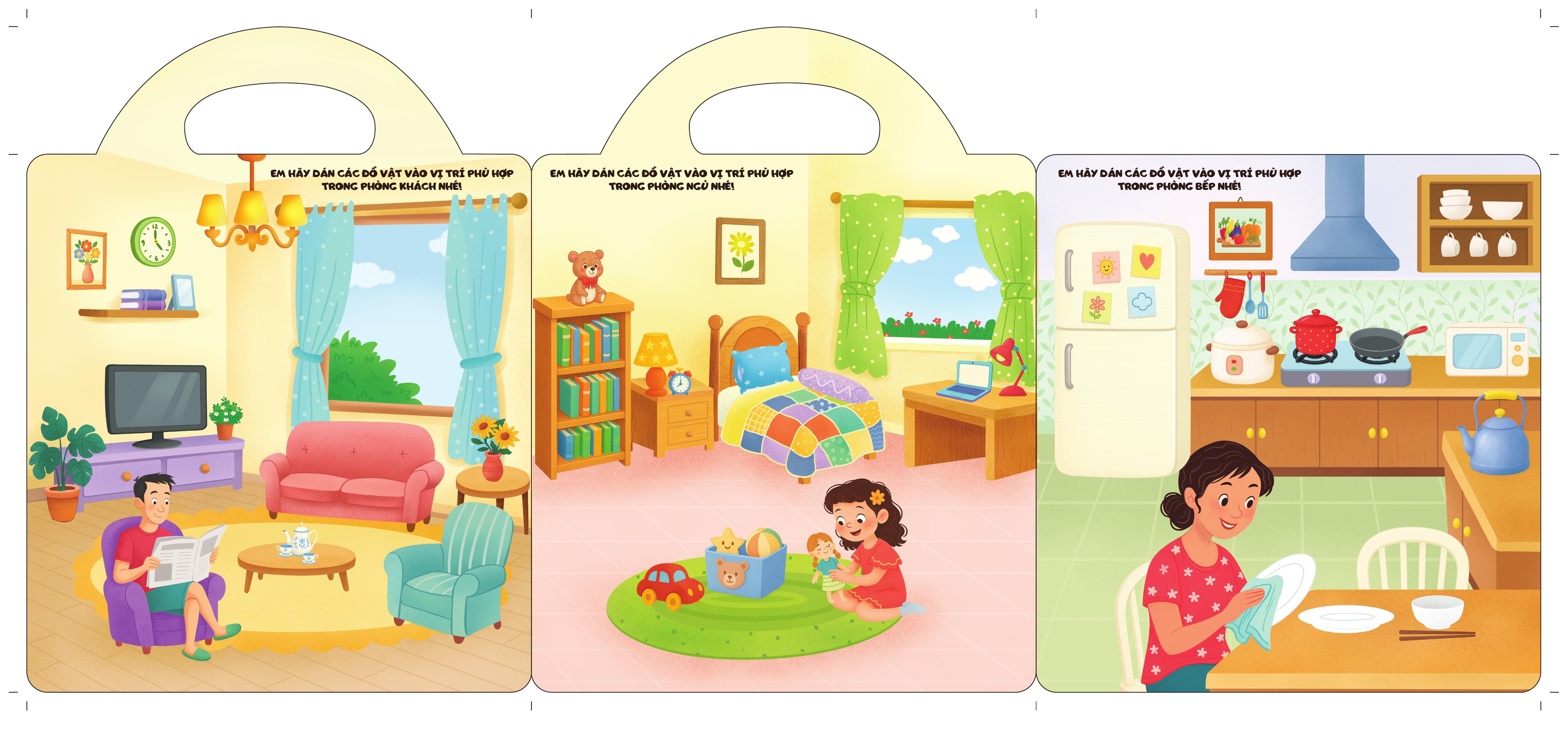 Sách - Bóc Dán Sử Dụng Nhiều Lần - Đồ Vật Trong Nhà