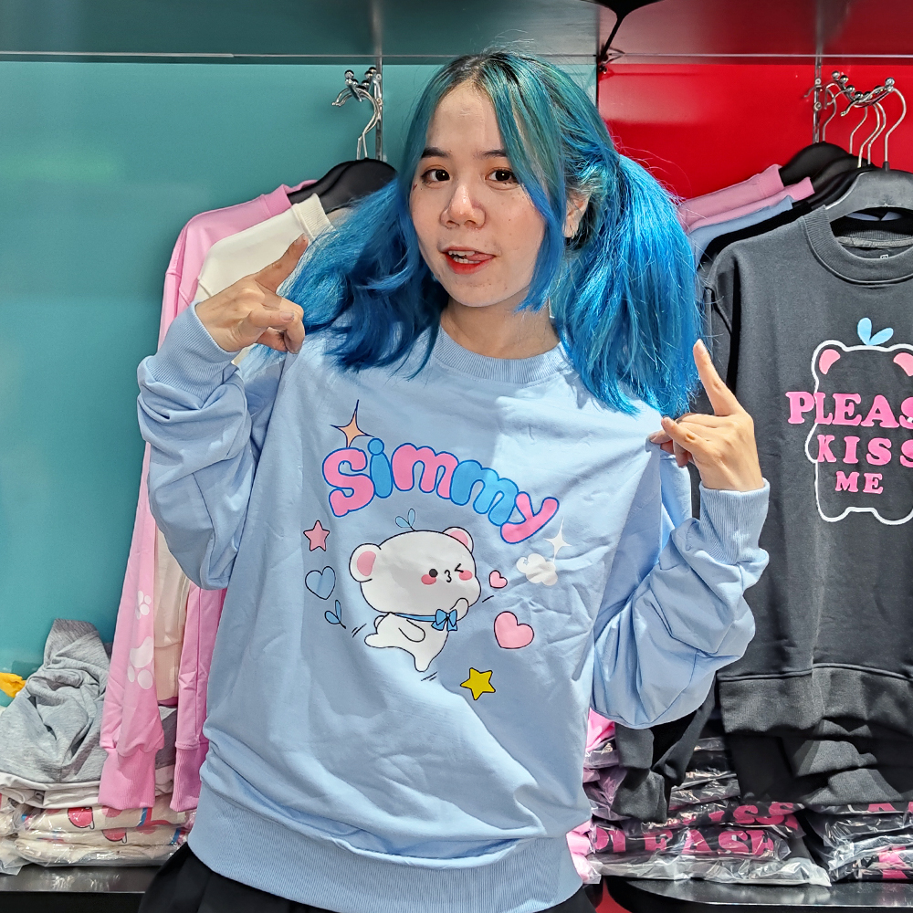 Áo Simmy nỉ sweater dài tay, áo thu đông, áo nỉ dài tay in hình gấu tuyết hero team