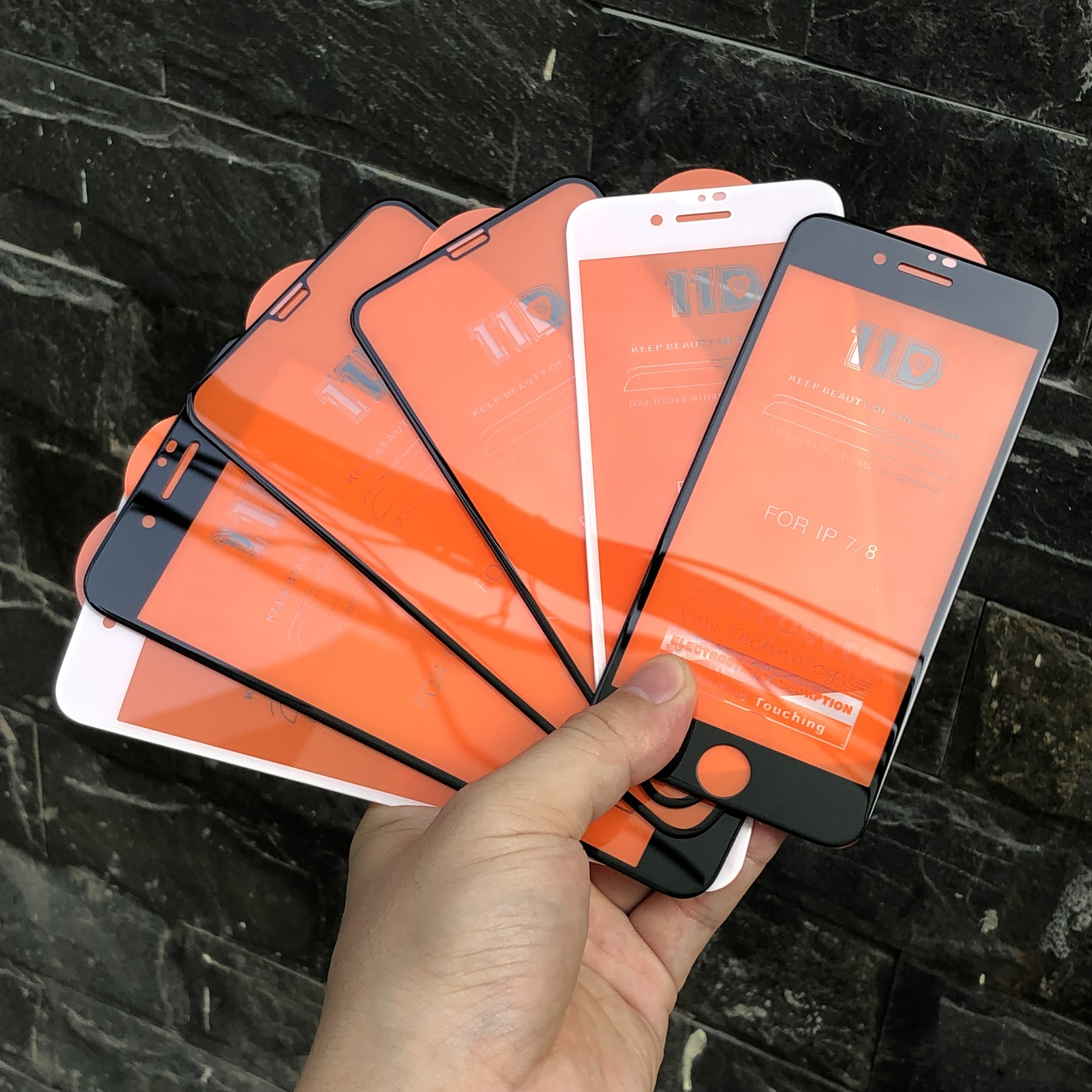 Kính cường lực 11D cho iPhone 6 - 6S, Full viền đen