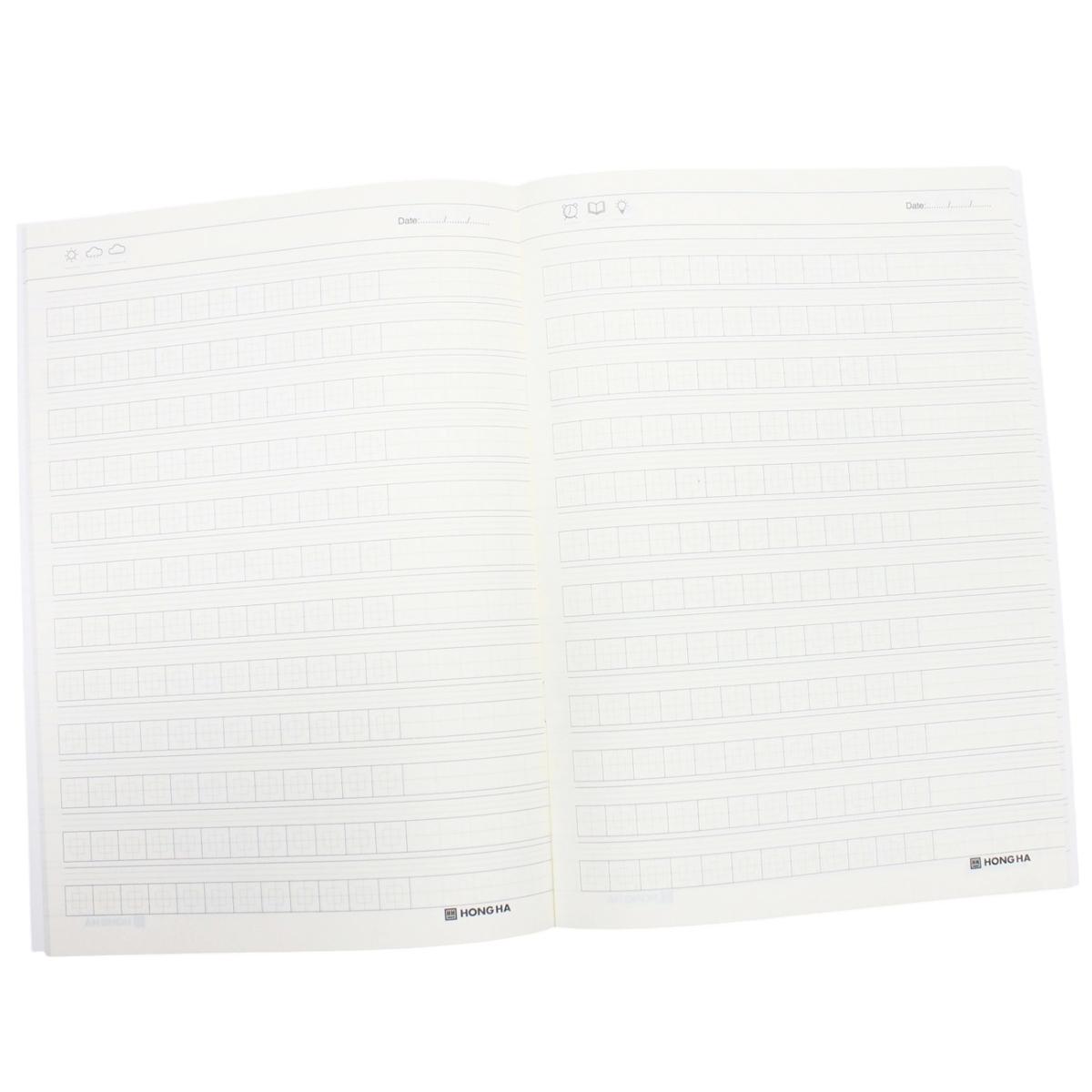 Vở Gáy Ghim Study Chi-Kor-Ja - Tiếng Trung Quốc, Hàn Quốc, Nhật Bản - 80 Trang 70gsm - Hồng Hà 1466 (Mẫu Bìa Giao Ngẫu Nhiên)