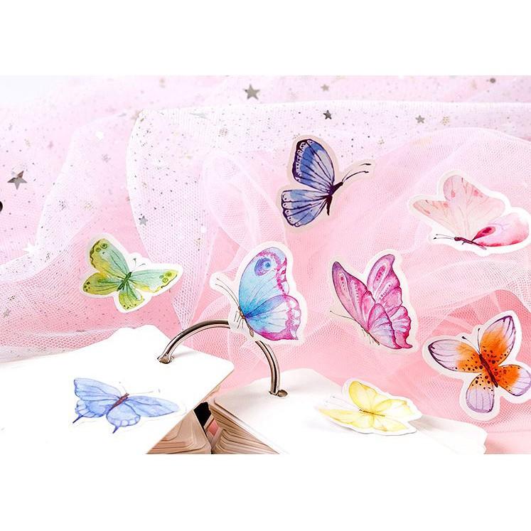 Bộ 46 Sticker Hàn Quốc hình con bướm dán trang trí E29