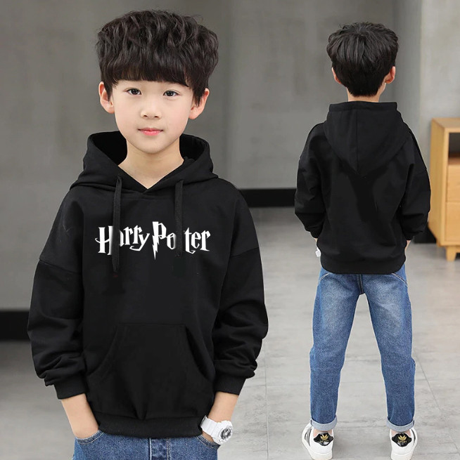 Áo Hoodie Trẻ Em WinBeen In Harry Potter Form Rộng Vải Nỉ Dầy Ấm Phong Cách Ulzzang