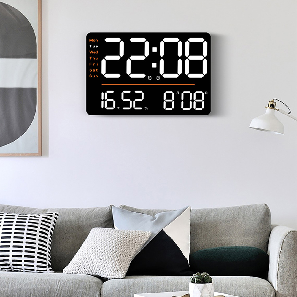 Đồng Hồ LED Để Bàn Treo Tường Kỹ Thuật Số Màn Hình Lớn 15,2"