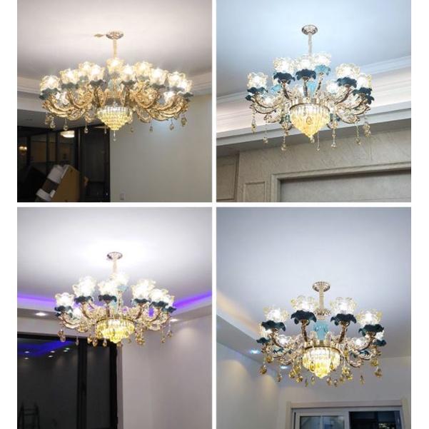 Đèn chùm NEKO loại 15 tay phong cách sang trọng, trang trí nội thất hiện đại - kèm bóng LED .