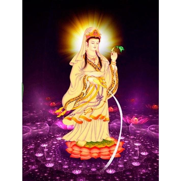 Tranh đá Quan Thế Âm Bồ Tát VS470 - kích thước: 75 * 53cm.