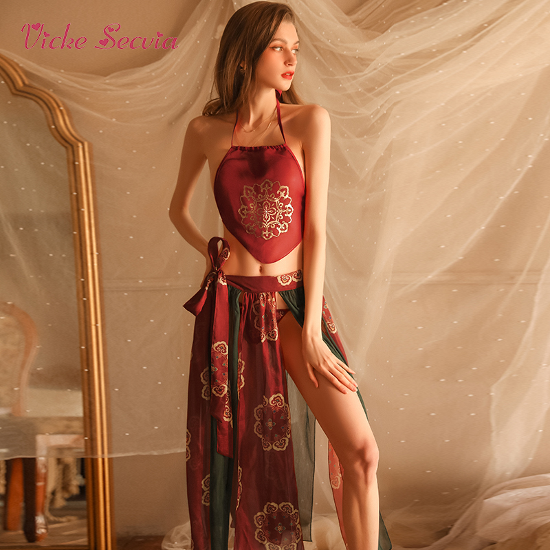Bộ đồ ngủ cosplay VICKE SECVIA chất ren cao cấp - đầy đủ phụ kiện đi kèm - phong cách sang trọng sexy quyến rũ 1673