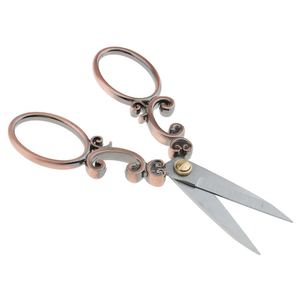2Pcs Vintage Stainless Steel Tailor Scissors Sewing Dressmaking Fabric Shears