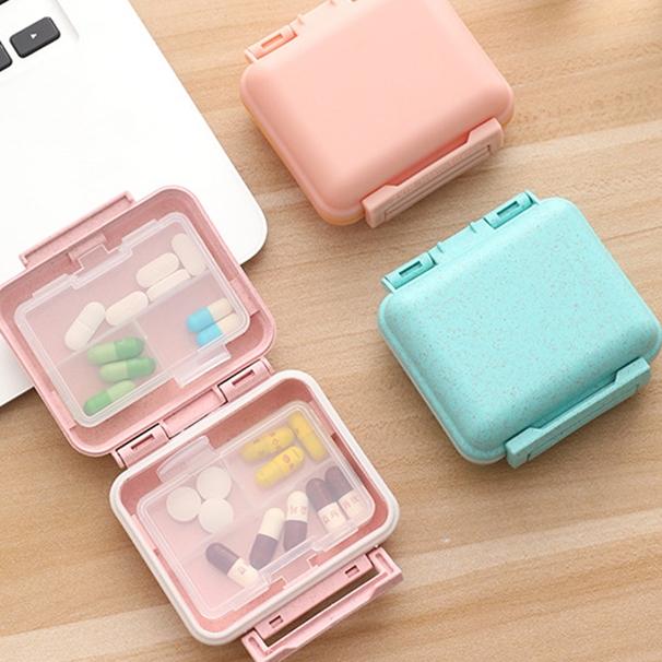 Hộp Nhựa Đựng Thuốc Cầm Tay Mini Nhiều Ngăn Bảo Quản Thuốc Luôn Khô Ráo Tránh Ẩm Ướt , Chống Bụi Vi Khuẩn