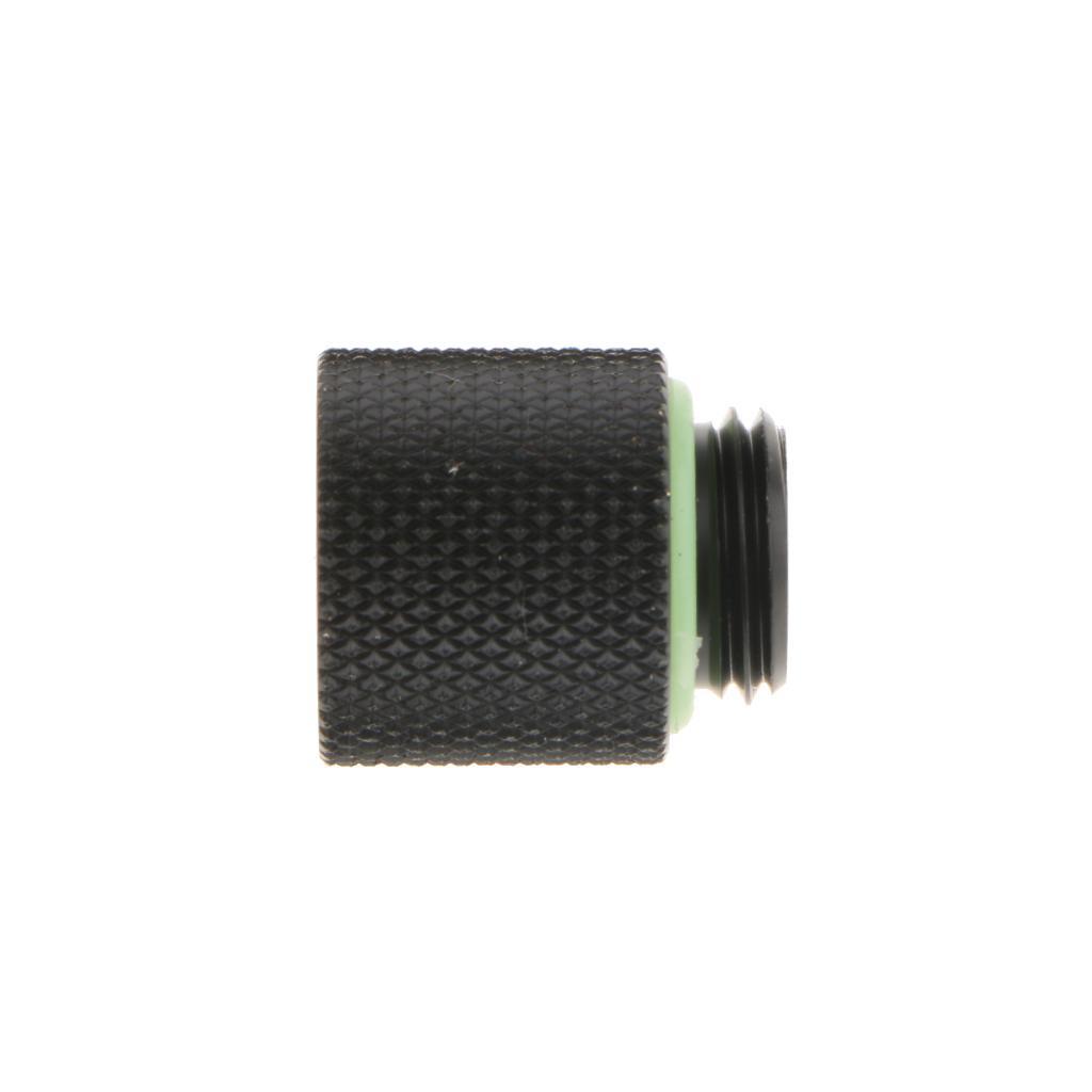 2-4pack Fitting Extender G1/4 Thread Matt Black Copper For PC Liquid Cooling
