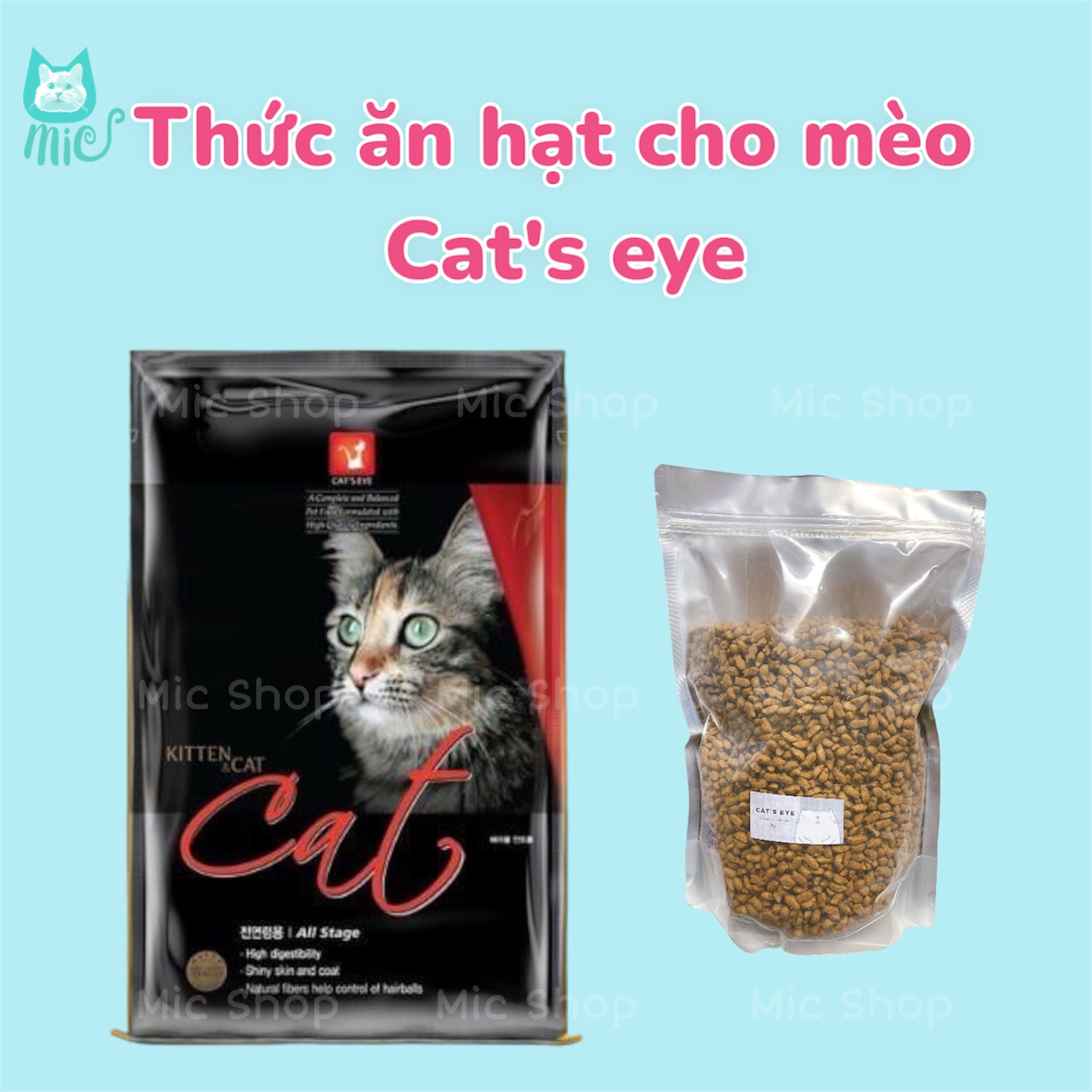 Thức ăn hạt cho mèo Cat's eye 1kg mọi lứa tuổi