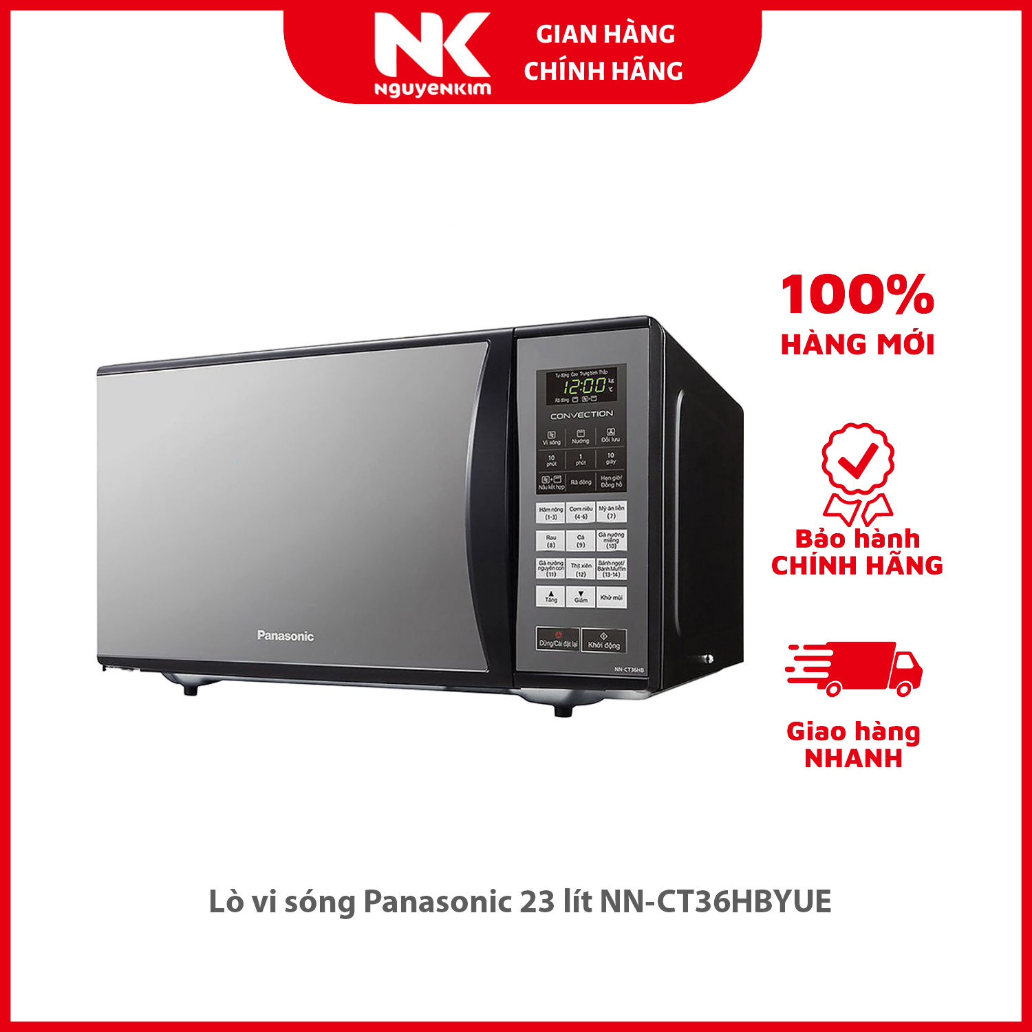 Lò vi sóng Panasonic 23 lít NN-CT36HBYUE - Hàng chính hãng