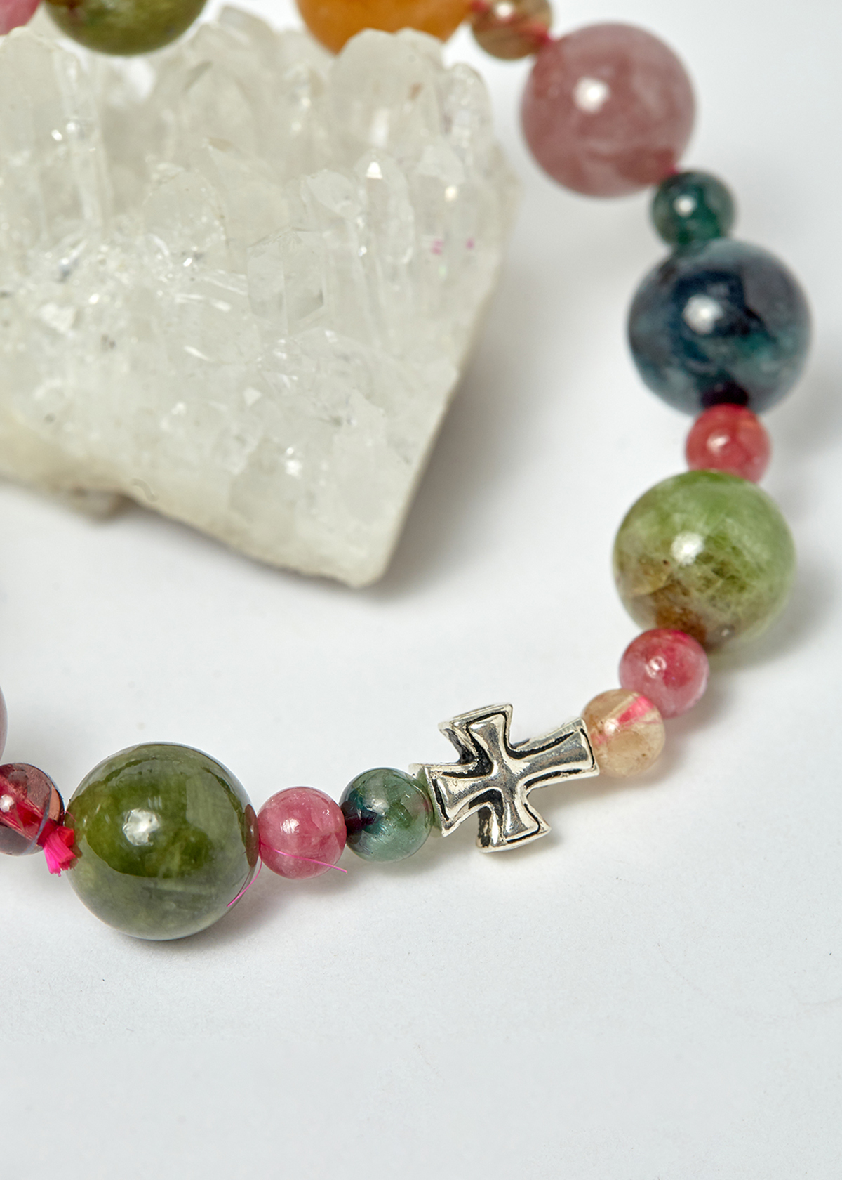 Vòng Chuỗi Mân Côi Đá Tourmaline Đa Sắc Ni 52 - Ngọc Quý Gemstones