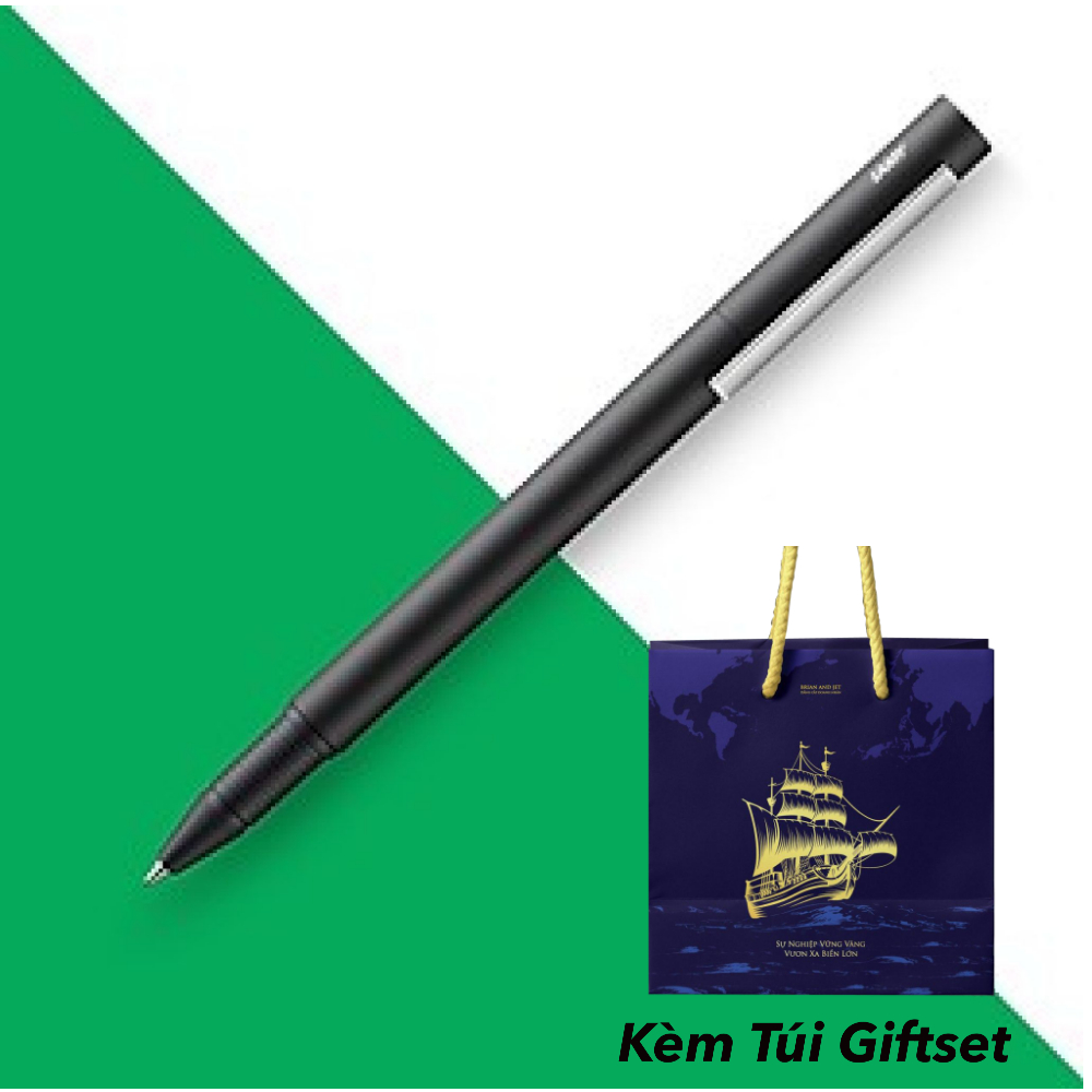 Bút Bi Nước Lamy Pur B&amp;J Kèm Túi Giftset '' Sự Nghiệp Vững Vàng - Vươn Xa Biển Lớn '' Cao Cấp