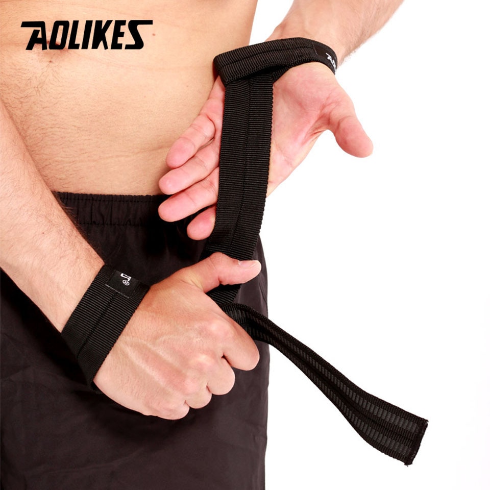 Dây Đai Quấn Cổ Tay Kéo Lưng Nâng Tạ Tập Gym Sport Wrist Bands AOLIKES YE-7635 - Hàng Chính Hãng