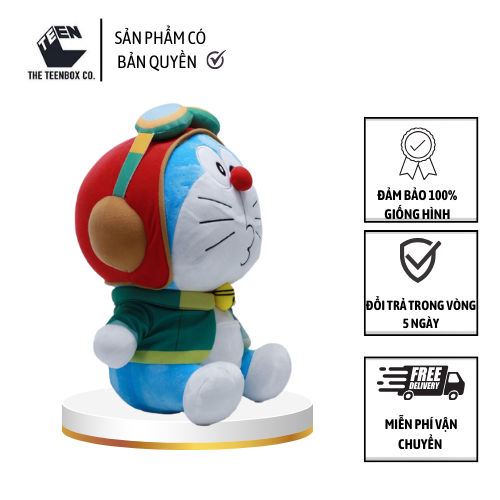 Thú bông Doraemon phim Nobita và Vùng Đất Lý Tưởng Trên Bầu Trời 2023 size M - Sản Phẩm Có Bản Quyền, Phân Phối Bởi Teenbox Thú Nhồi Bông Đồ Chơi