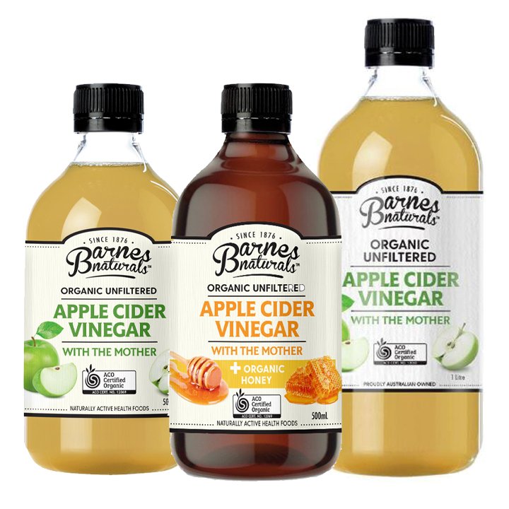 Giấm táo hữu cơ (có giấm cái) Organic Apple Cider Vinegar (with mother) - BARNES NATURAL