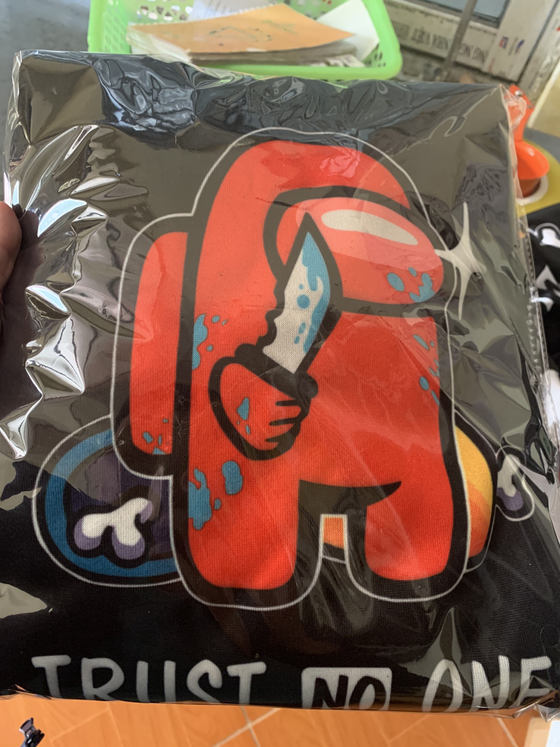 Áo Among Us Hoodie Màu Đen Hình Đỏ dài tay chất nỉ cực đẹp 2021
