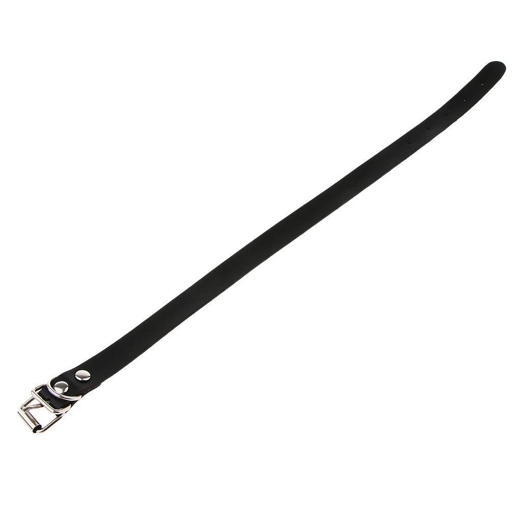 2x PU Leather Buckle Belt Collar Necklace Punk Gothic Chain Bracelet Choker