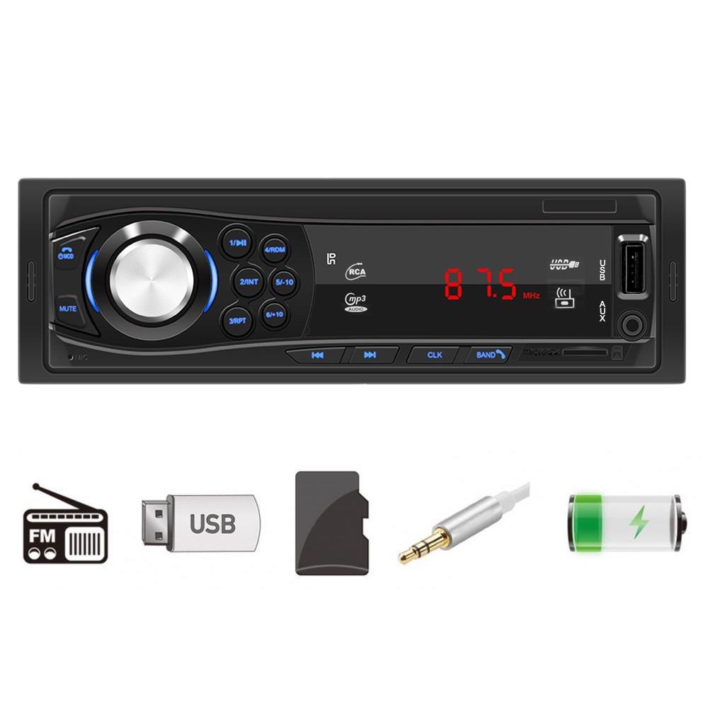 Máy Nghe Nhạc Mp3 12v Usb / Sd / Aux-In Bluetooth 1din Cho Xe Hơi