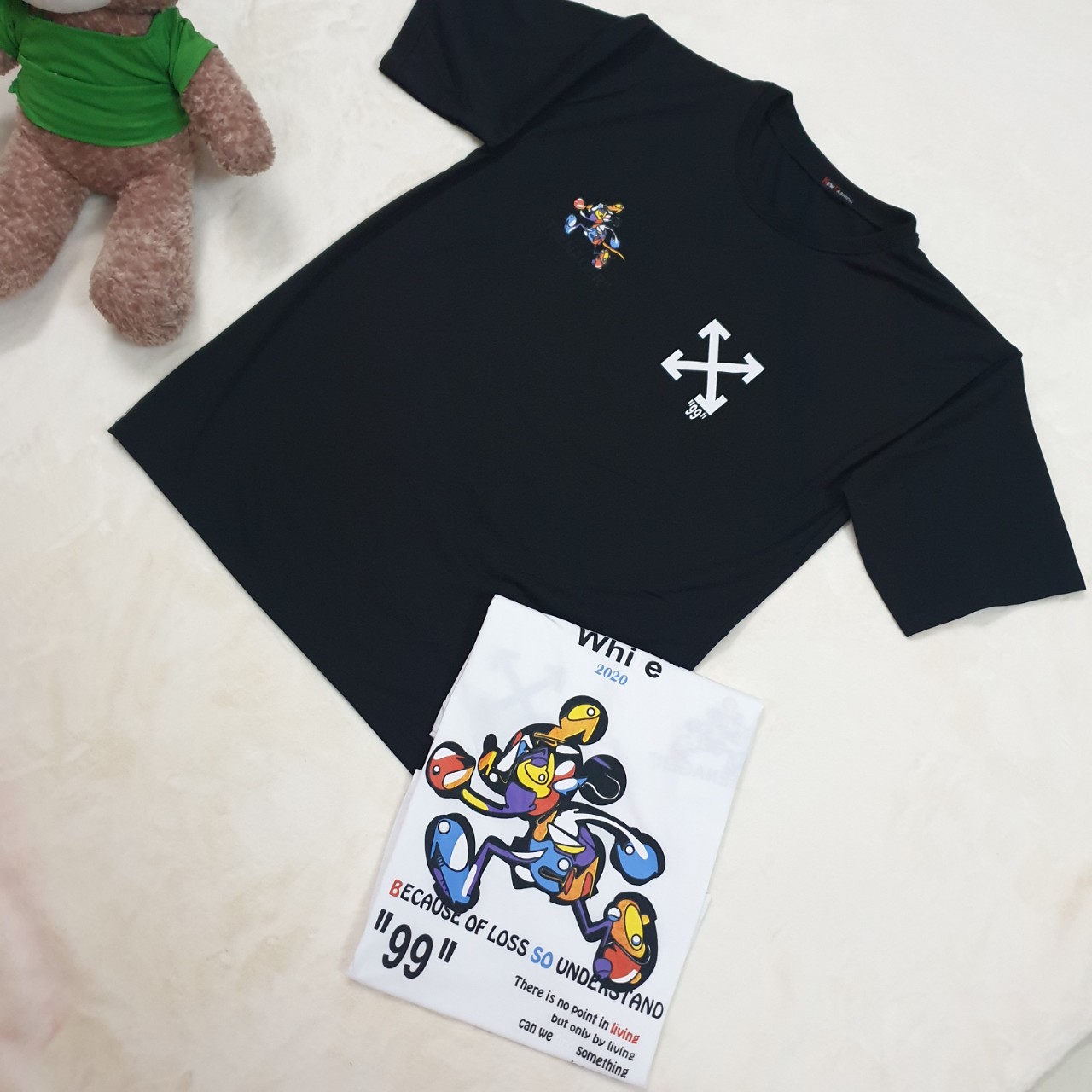 ÁO THUN UNISEX NAM NỮ form rộng tay lỡ - Free size 40-70kg -Dành cho cả Nam và Nữ