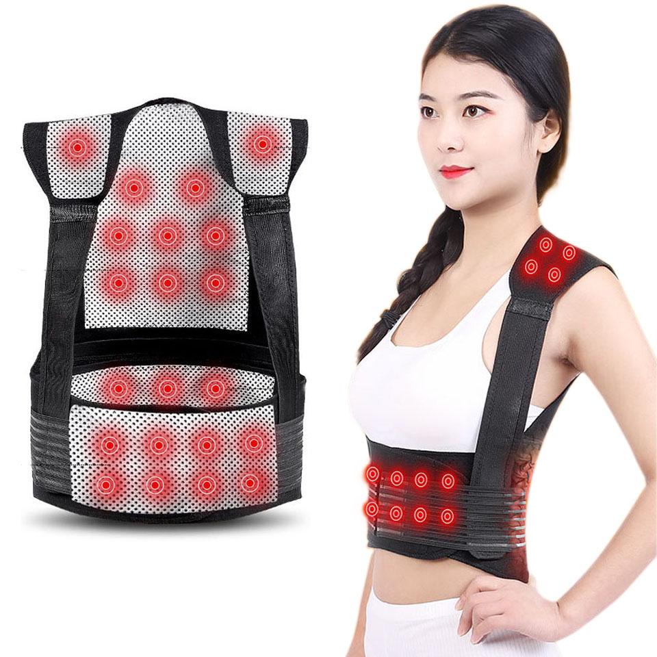 GobyGo Orthoped Tourmaline Tự Làm Nóng Hỗ Trợ Nam Nữ Với Cột Sống Lưng VAI EO Tư Thế Corrector Dây Để Giảm Đau