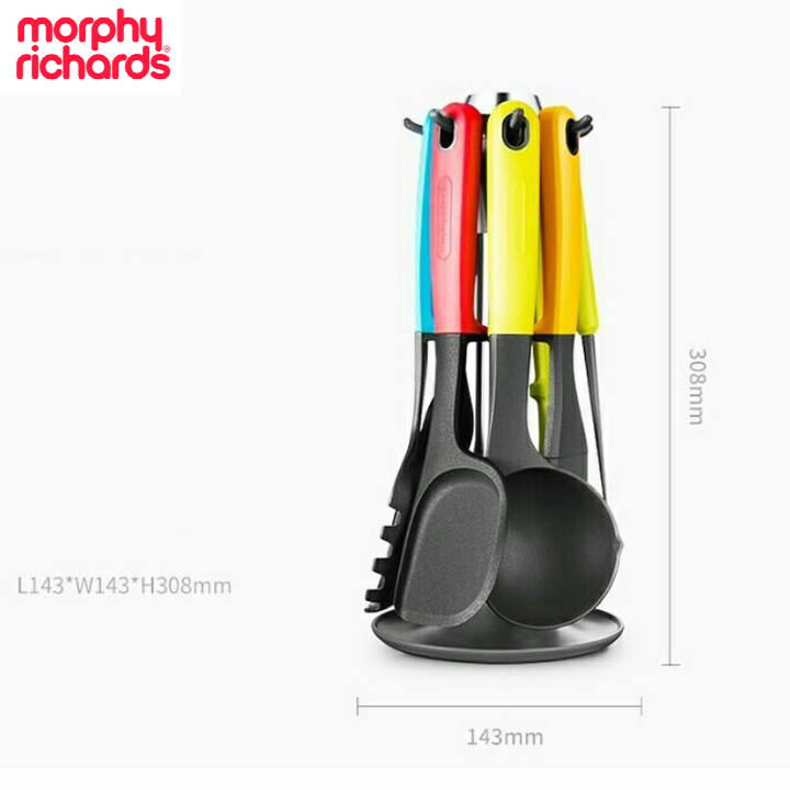 Bộ dụng cụ nhà bếp 7 món cao cấp thương hiệu Morphy Richards RM1032 - Chất liệu siêu bền chịu nhiệt độ cao - HÀNG NHẬP KHẨU