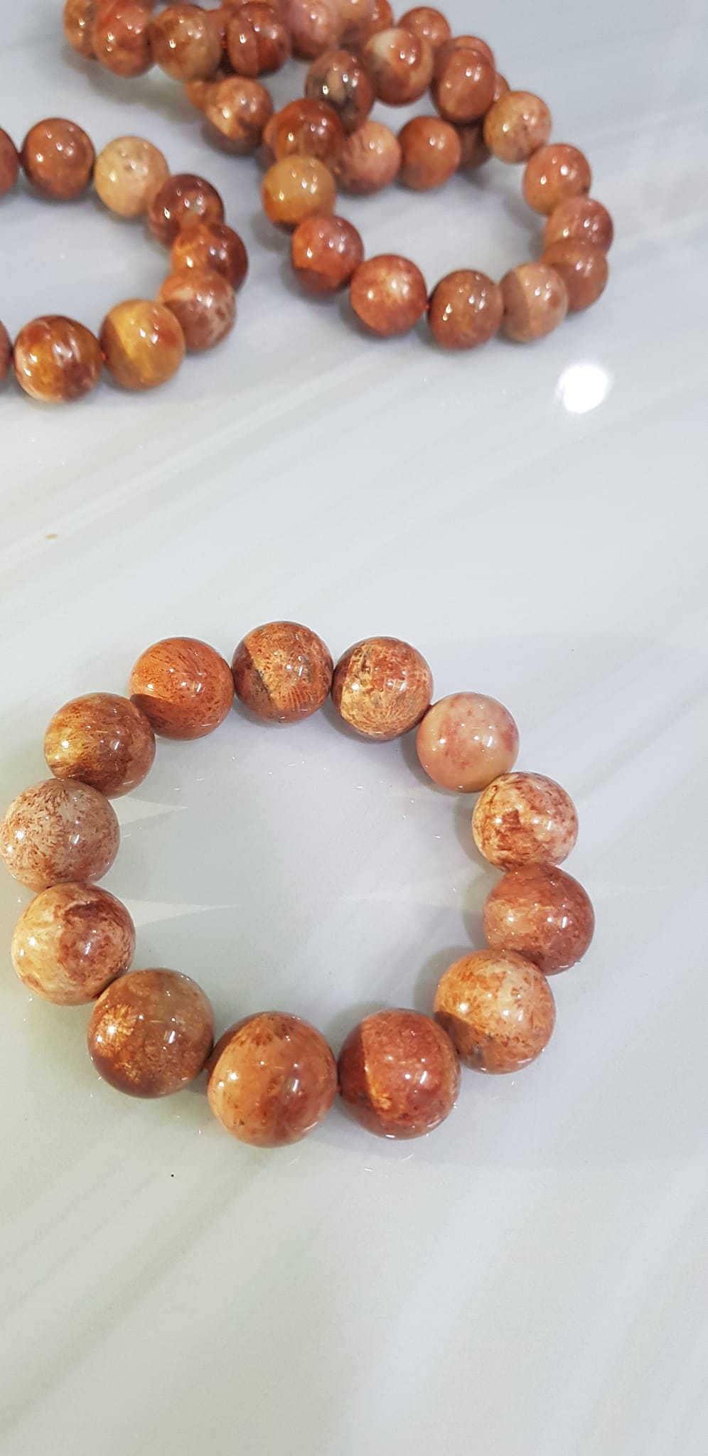 Vòng Tay Nam San Hô Hóa Thạch Mới size vòng 16mm 13 hạt đúng cung sanh tốt Màu Đỏ Hoa Đẹp Sang đỏ dãy núi tự nhiên Vòng hàng hiếm bóng nam đeo đẹp may mắn sang tay lắm ạ