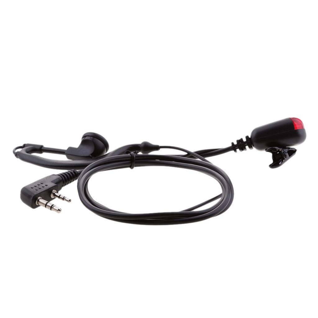 LED Ear-Hook Earpiece Earphone Microphone For Walkie Talkie Two Way Radio