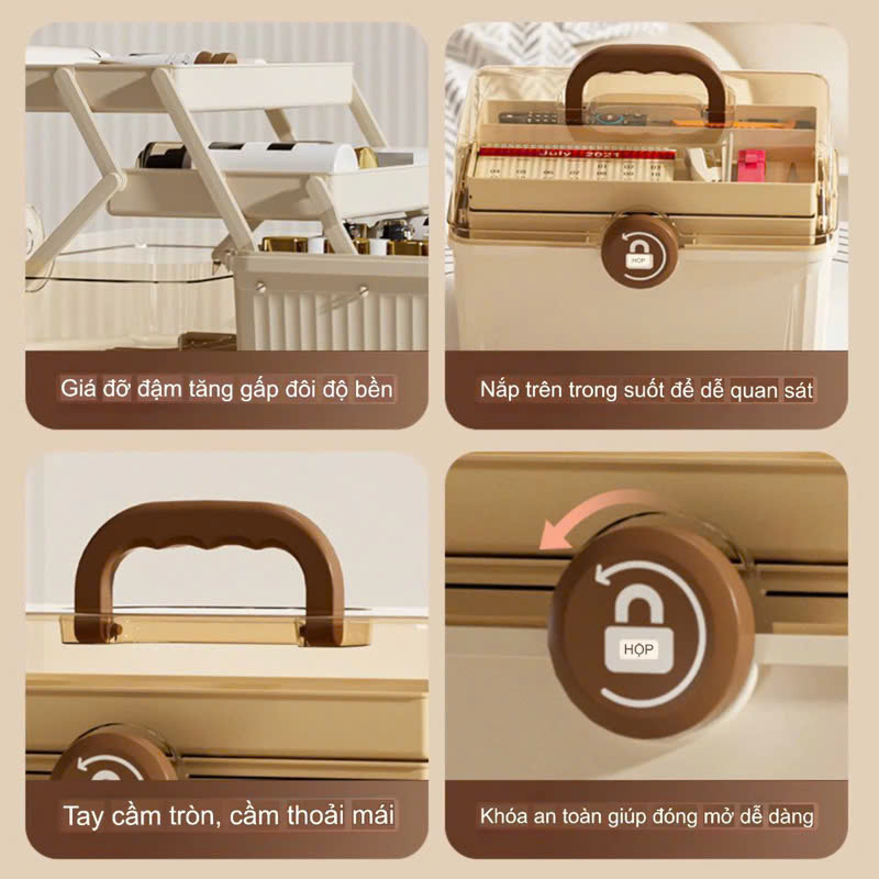 Hộp Đựng Thuốc Gia Đình Kích Thước 32cm x 18cm x 17.5cm - PHỤ KIỆN PHÒNG NGỦ KHÁC