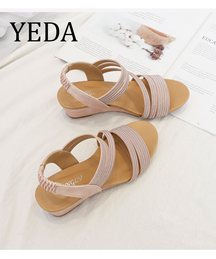 Giày quai ngang nữ giày sandals nữ dép quai hậu nữ cao 5 cm - 1418-438