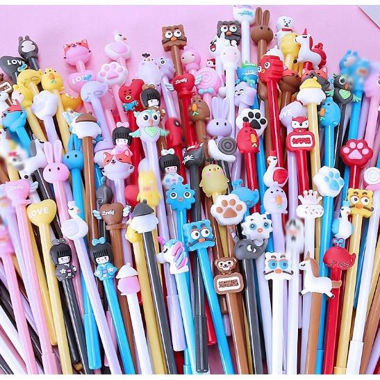 Combo 10 20 50 bút hoạt hình cute ssshop phụ kịên