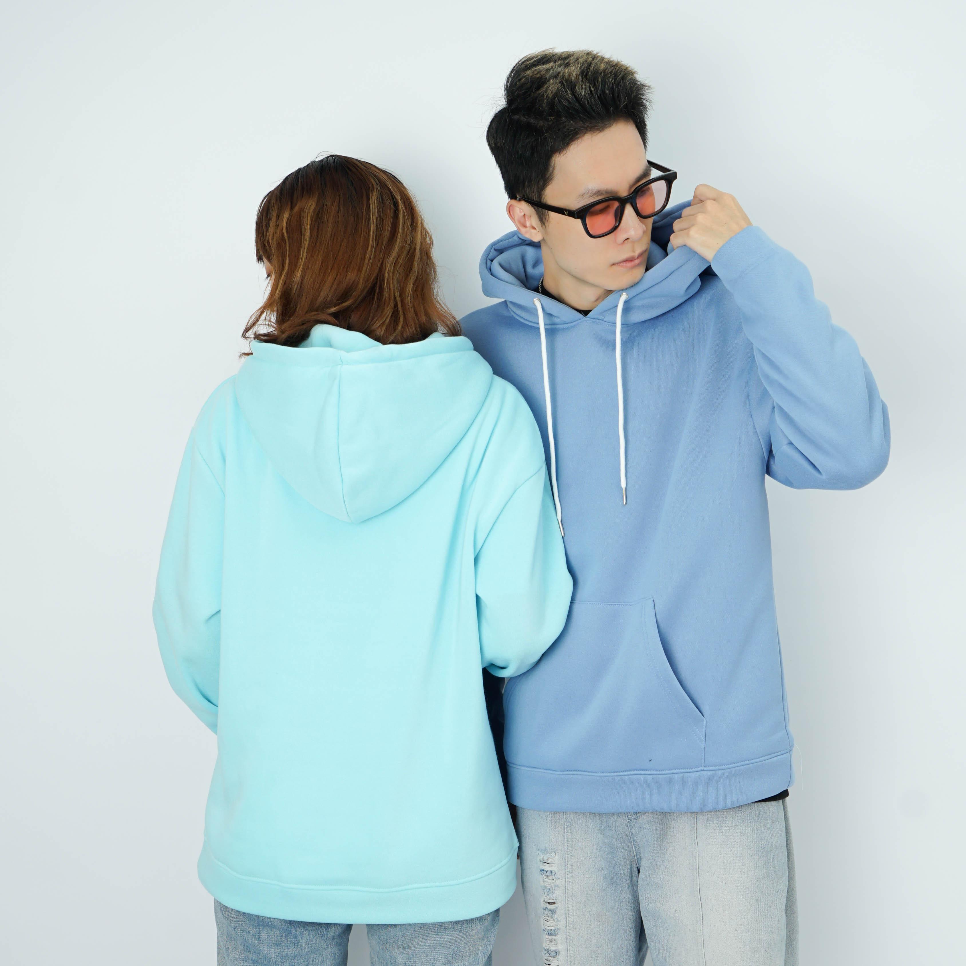 Áo mũ Hoodie Unisex N7 nỉ bông trơn basic cặp đôi nam nữ Oversize Ulzzang Hàn Quốc thu đông form rộng 10 màu