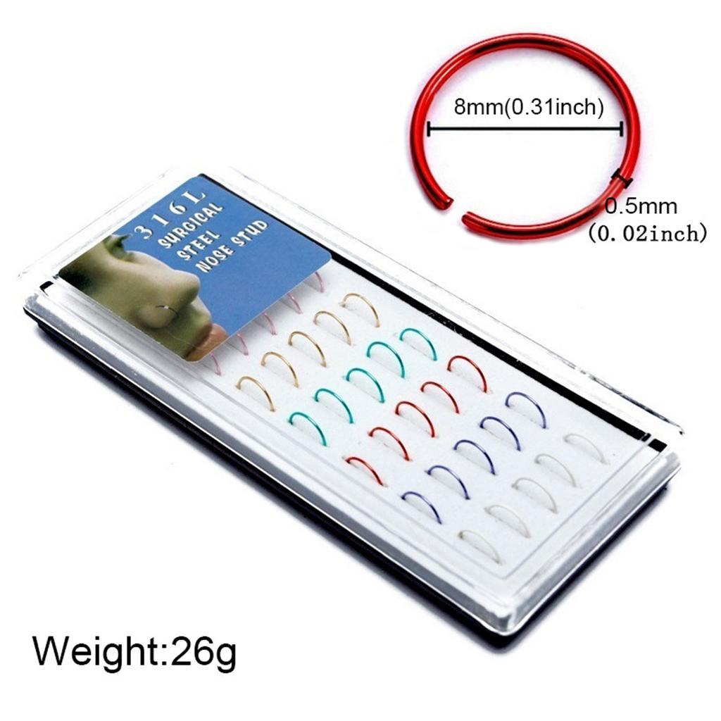 2-3pack Nose Rings Hoop Stainless Steel Nose Piercing Jewelry for Women