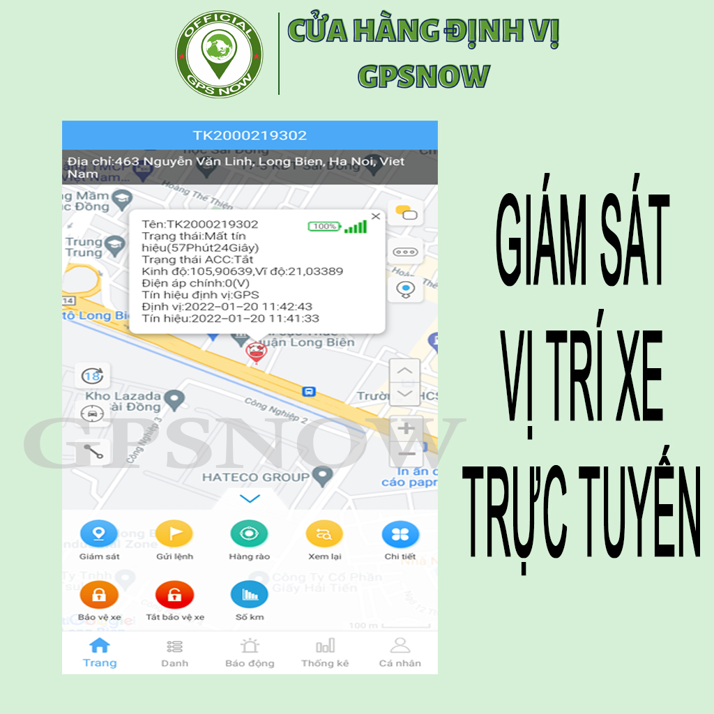 Định Vị Xe Máy NTT02 Giám Sát Vị Trí Xe