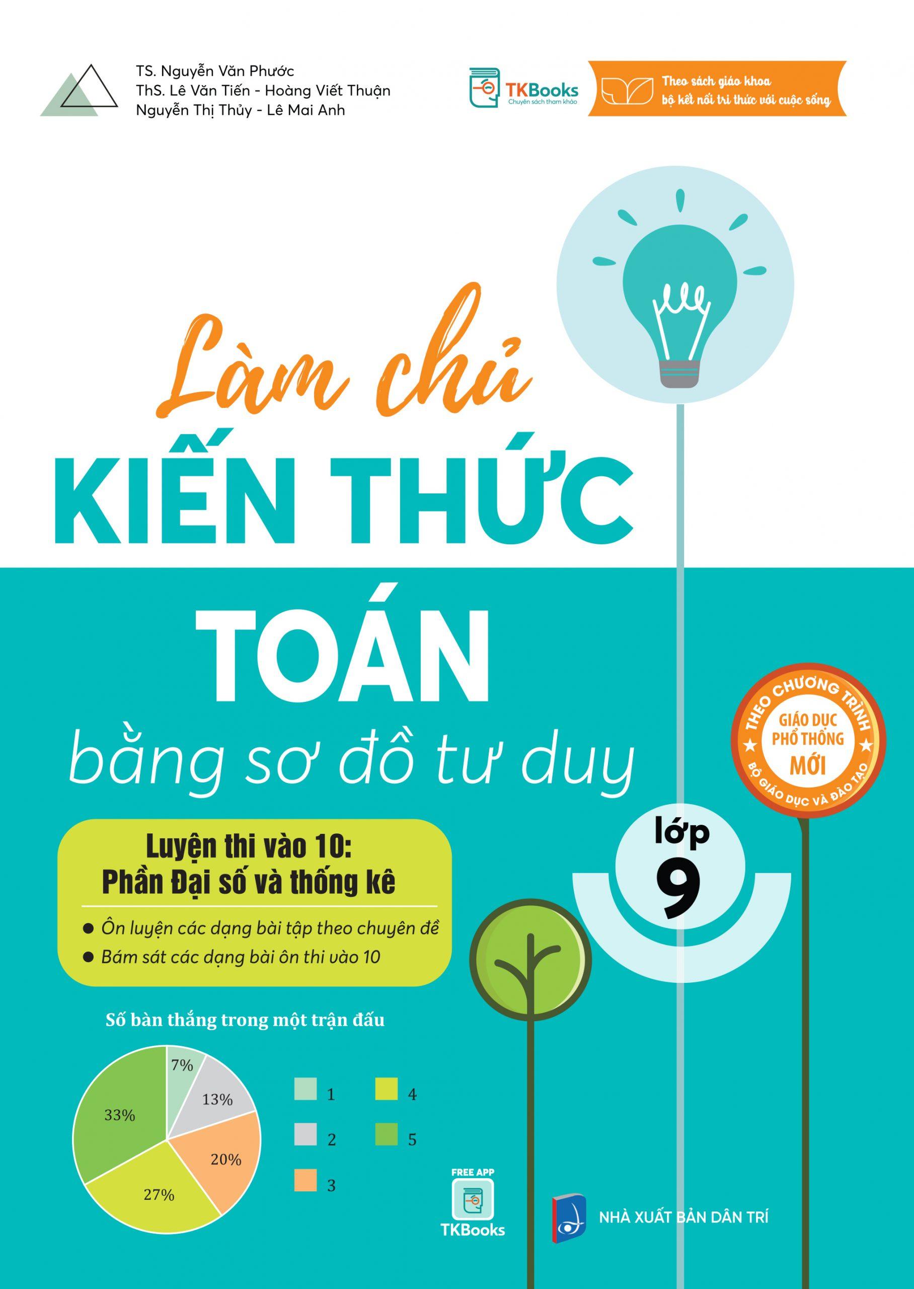 Sách - Làm Chủ Kiến Thức Toán Bằng Sơ Đồ Tư Duy Lớp 9 - Luyện Thi Vào 10 - Phần Đại Số Và Thống Kê