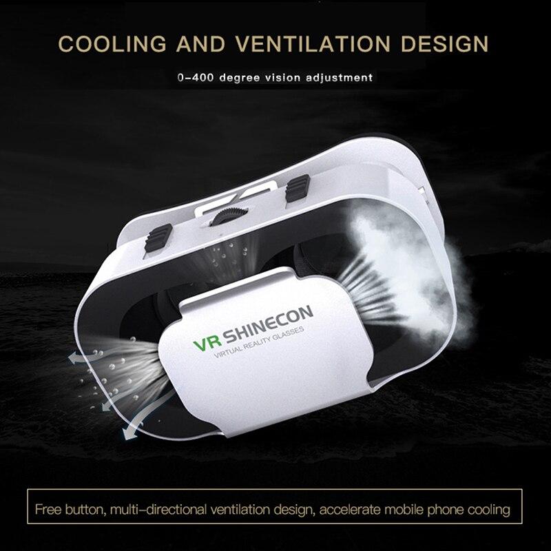 Kính 3D VR SHINECON G05A Tai nghe thực tế ảo gắn trên đầu Kính VR có thể điều chỉnh dành cho điện thoại thông minh Android 4,76 inch Màu sắc: Ngà