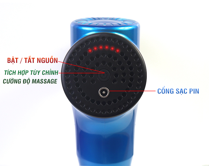 Súng (Máy) Massage Cầm Tay Nikio NK-170A - Kỹ Thuật Mát Xa Gõ Hiện Đại, Tác Động Sâu, Hỗ Trợ Giãn Cơ Toàn Thân - 4 Đầu Thay Thế, 6 Cấp Độ Mát Xa, Pin Sạc Không Dây 2000 mAh