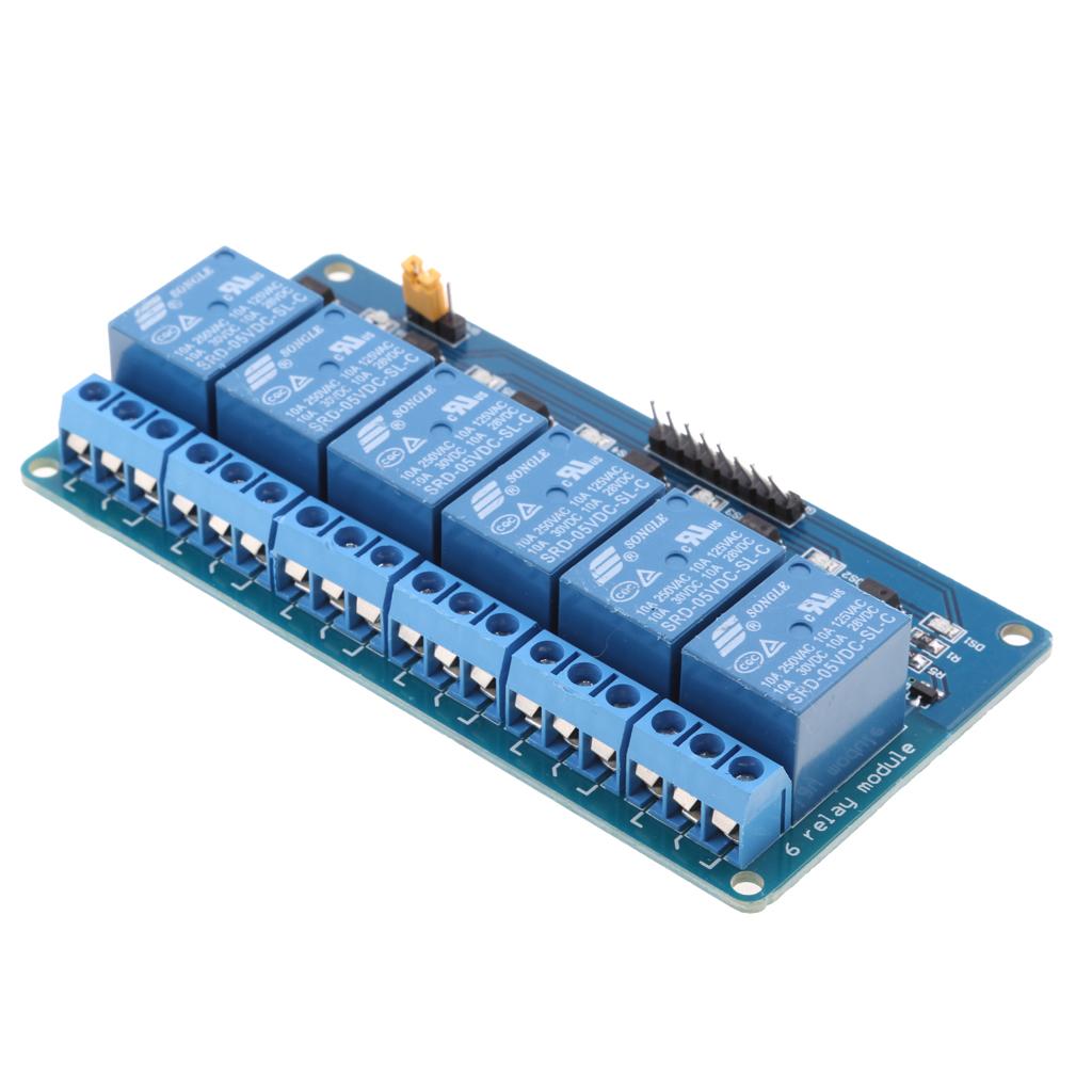 5V 6-Channel Relay Module With Optocoupler Insulation
