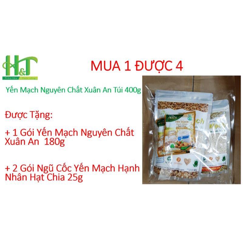 Yến Mạch Nguyên Chất Túi 400g Xuân An( Tặng gói YM 180g)