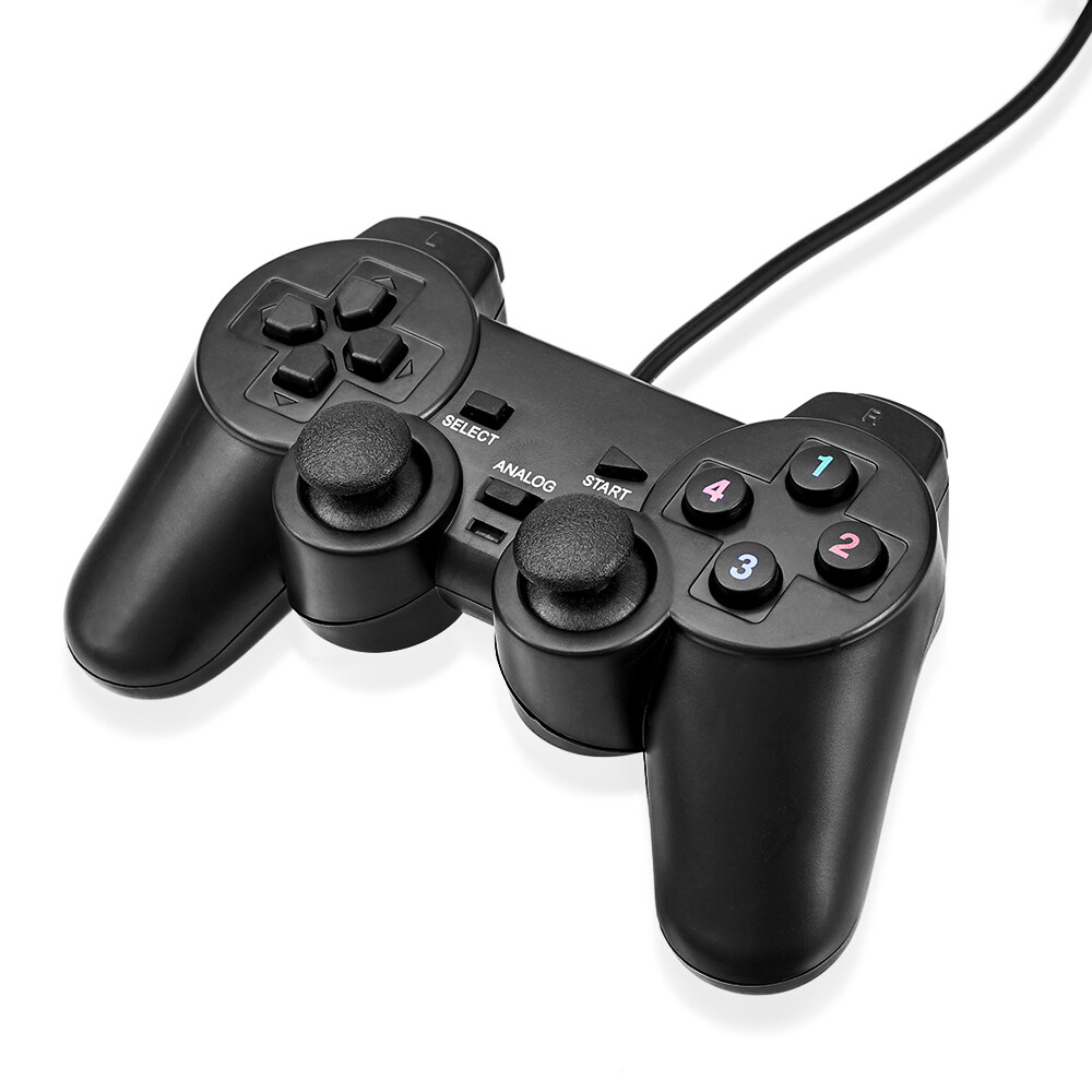 Tay cầm chơi game Vinetteam Ucom 704/ SB-19 cho PC và Laptop, cổng USB rung và joystick - hàng chính hãng